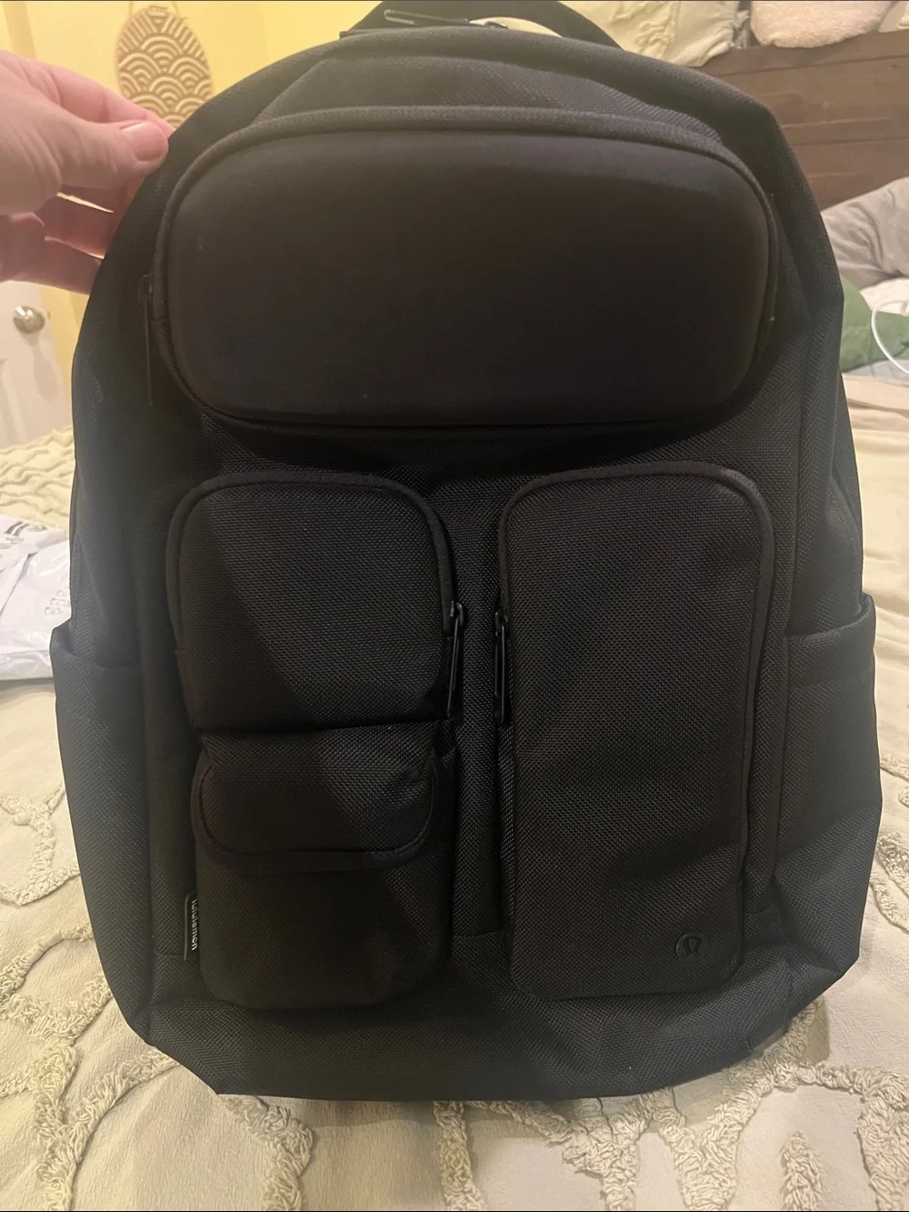 Lululemon Black Men's Multi-Pocket Backpack - Sleek Everyday Carry
